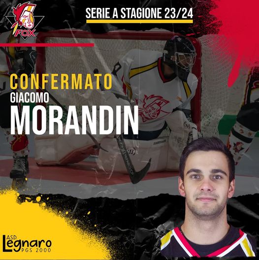 Giacomo Morandin confermato dai Fox Legnaro