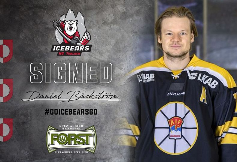 Daniel Bäckström nuovo giocatore degli Icebears per la stagione 2024/25